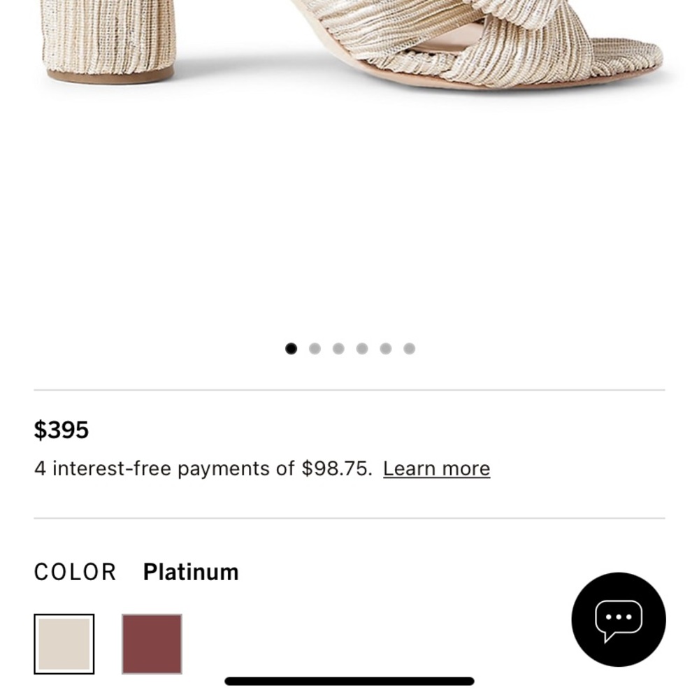 LOEFFLER RANDALL CAMELLIA Platinum Pleated Knot Bow Sandals - Worn once!